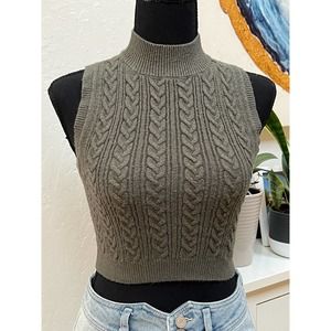 Cropped Sweater Vest 0121-6